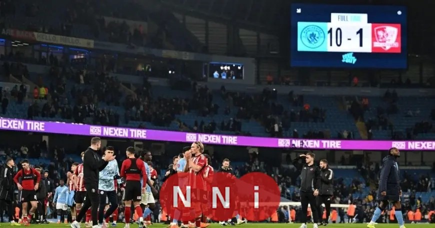 مانشستر سيتي يحقق فوزًا ساحقًا بعشرة أهداف على إكستر مكرراً إنجاز ليفربول