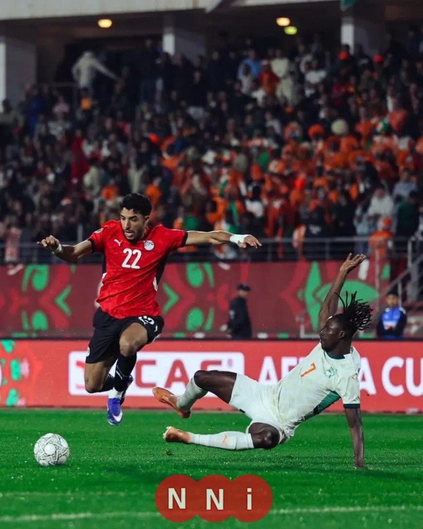 منتخب مصر يهيمن على كوت ديفوار بثنائية مذهلة في الشوط الأول