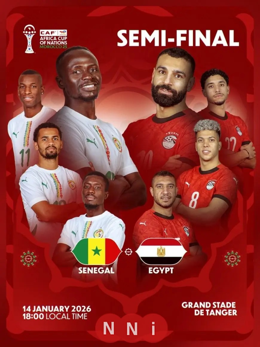 قناة مفتوحة تقدم بث مباشر لمباراة مصر والسنغال في نصف نهائي أمم أفريقيا 2025