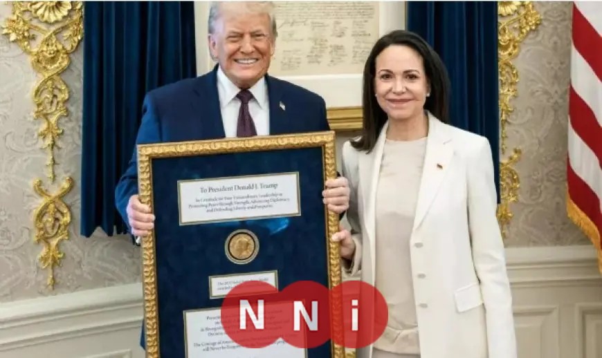 ماتشادو زعيمة المعارضة الفنزويلية تقدم لترامب ميدالية نوبل للسلام