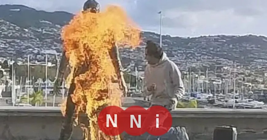 إضرام النار في تمثال كريستيانو رونالدو بجزيرة ماديرا يجذب الأنظار