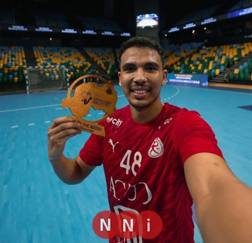 مهاب سعيد يتألق كأفضل لاعب في مواجهة مثيرة بين مصر ونيجيريا بكأس الأمم الأفريقية لكرة اليد