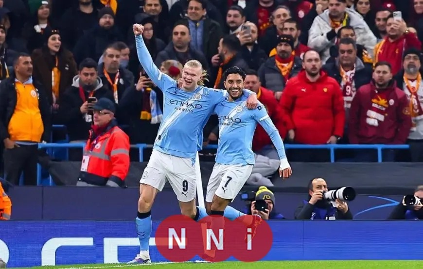 ثنائية مانشستر سيتي تتفوق على جالاتا سراي في الشوط الأول من دوري الأبطال