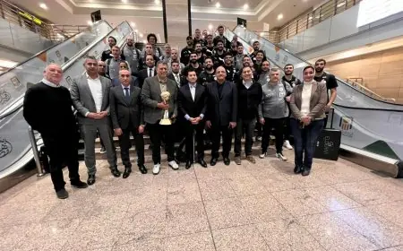 وزير الرياضة يستقبل بعثة منتخب مصر لكرة اليد بعد فوزهم ببطولة أفريقيا في رواندا