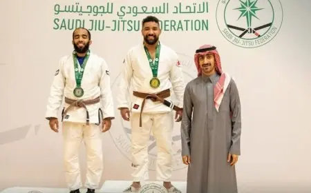ذهبية بطولة أبها للجوجيتسو تزين أعناق محمد دولفين وسيف حمد الله في السعودية