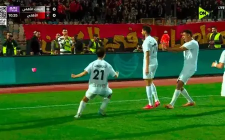 مصطفى شلبي يقود البنك الأهلي للتفوق على الأهلي في الشوط الأول