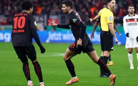 ليفركوزن يحلق بنجاح إلى نصف نهائي كأس ألمانيا بعد فوزه على سانت باولي