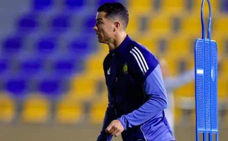 عودة كريستيانو رونالدو لتدريبات النصر استعدادًا لقمة الدوري ضد الاتحاد