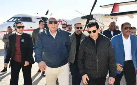 وزير الرياضة يبدأ زيارة تفقدية شاملة بالوادي الجديد للاطلاع على المنشآت والبرامج الشبابية