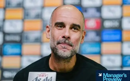 جوارديولا يشيد بهالاند بعد تألق مرموش ويرد على اتهامات التدخل في السياسة