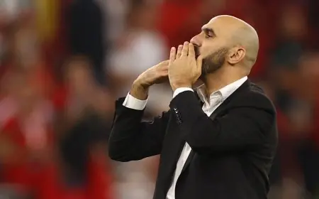 الاتحاد المغربي يؤكد بقاء وليد الركراكي كمدير فني لأسود الأطلس وينفي شائعات الاستقالة