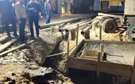 محافظ الجيزة يراقب تحويل مسار خط مياه لتسهيل مشروع مونوريل 6 أكتوبر بالعجوزة