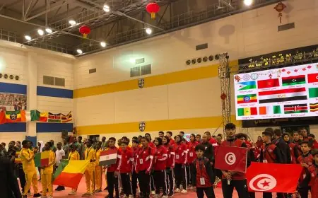 البطولة الأفريقية للشباب والناشئين في الووشو كونغ فو تنطلق بمشاركة دولية من 12 دولة