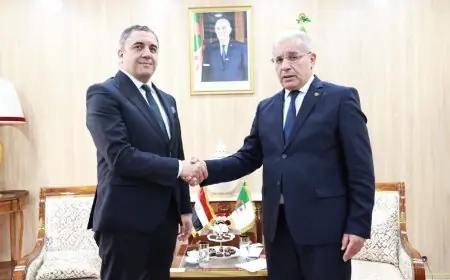 السفير المصري بالجزائر يجتمع برئيس المجلس الشعبي الوطني في الجزائر