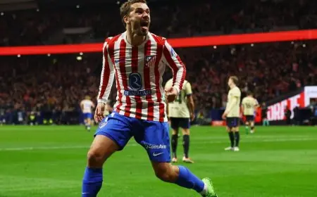 أتلتيكو مدريد يهيمن تماماً على برشلونة في الشوط الأول