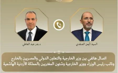 مكالمة هامة بين وزيري الخارجية لبحث تطورات الأوضاع الإقليمية والأردنية