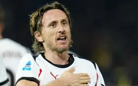 لوكا مودريتش يتألق بتسجيله هدفا حاسما ينقذ ميلان من فخ بيزا في الدوري الإيطالي