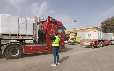 تحيا مصر وبيت الزكاة يقدمان 780 طن من المواد الغذائية لأهالي غزة قبيل رمضان