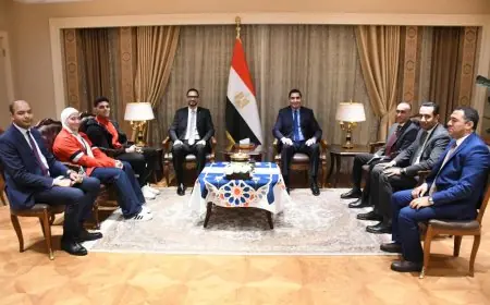 تكريم صفا سليمان وعمر الرملي من وزير الرياضة بعد فوزهما ببطولة العالم للجودو للكبار