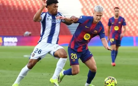 داني أولمو يسجل إنجازاً مذهلاً في مواجهة برشلونة ضد ليفانتي