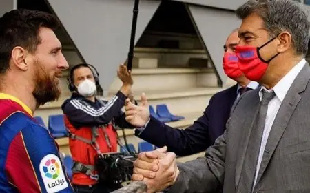 سر لابورتا ينكشف للجمهور.. تفاصيل لقائه مع ميسي في حفل الكرة الذهبية