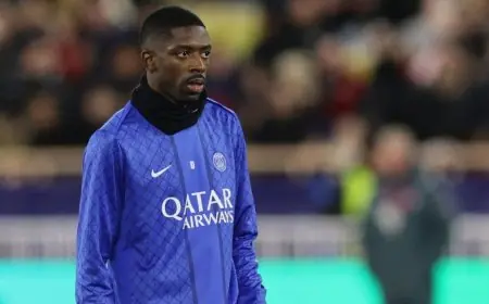 غياب ديمبيلي يثير التساؤلات في مواجهة سان جيرمان وموناكو بدوري أبطال أوروبا