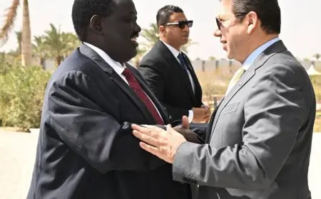 رئيس المخابرات العامة يجتمع مع وفد رفيع المستوى من جنوب السودان