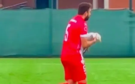 لاعب كرة قدم ينقذ حياة نورس مصاب خلال مباراة في تركيا