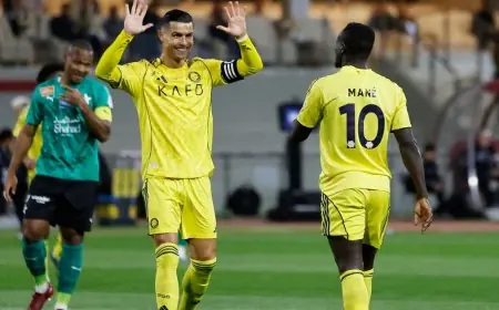 النصر يهيمن على النجمة بخماسية ويعتلي قمة دوري روشن السعودي