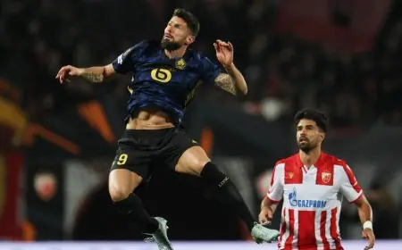 أوليفييه جيرو المخضرم يتألق ويقود ليل للتأهل إلى دور الـ16 في الدوري الأوروبي