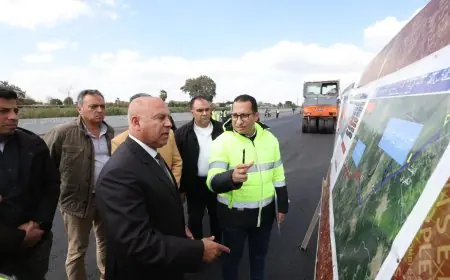 وزير النقل يتابع تقدم العمل في مشروع الطريق الحر بين بنها والمنصورة