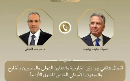 وزير الخارجية يناقش مع المبعوث الأمريكي للشرق الأوسط أحدث التطورات الإقليمية