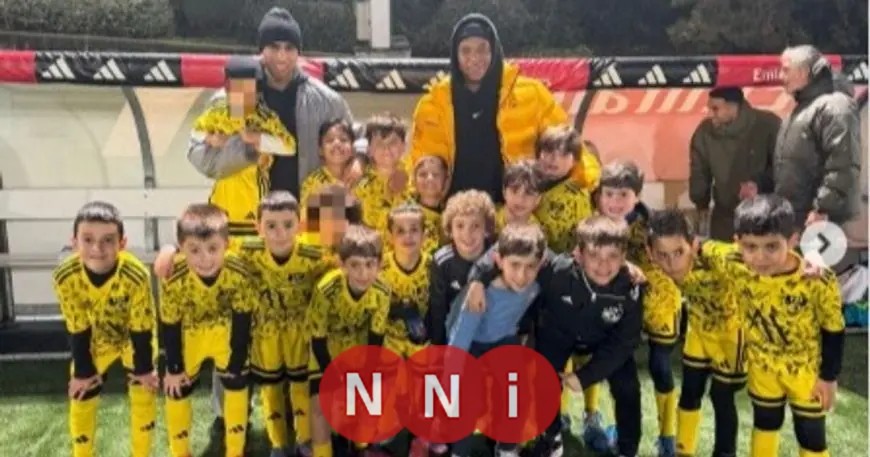 أشرف حكيمي وكيليان مبابي يفاجئان بزيارة لنادي النجم المغربي في مدريد