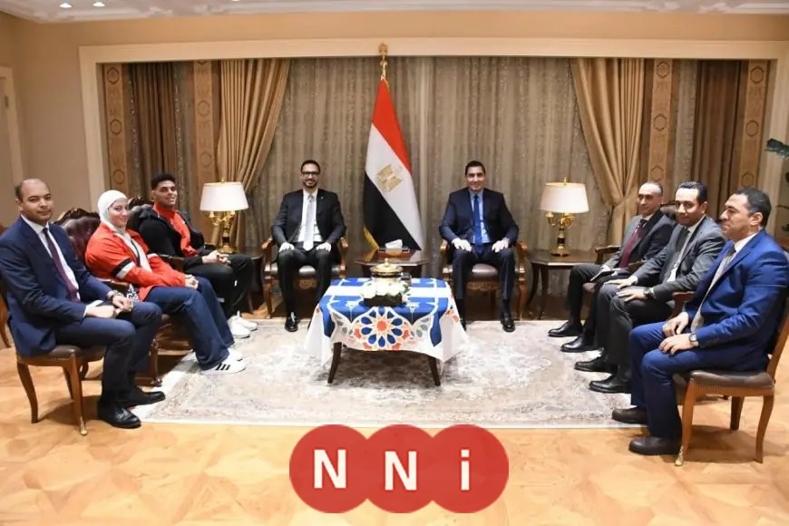 تكريم صفا سليمان وعمر الرملي من وزير الرياضة بعد فوزهما ببطولة العالم للجودو للكبار