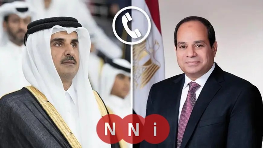 الرئيس السيسي والشيخ تميم يناقشان تداعيات الهجوم الإيراني على قطر