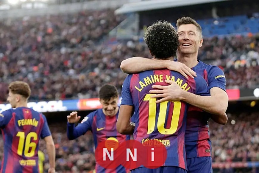 برشلونة يحقق فوزاً كبيراً على فياريال برباعية ويعزز موقعه في صدارة الدوري الإسباني