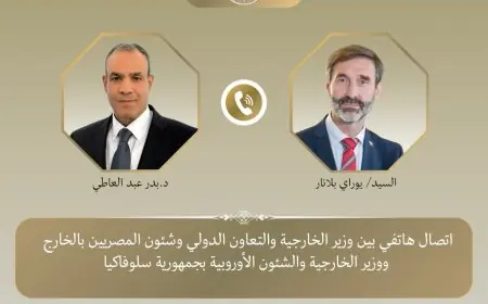 تفاصيل مكالمة هاتفية بين وزير الخارجية ونظيره السلوفاكي