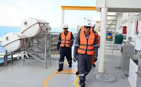 رئيس الوزراء يزور محطة تداول وتخزين النفط والغاز الطبيعي المسال في الميناء للتأكد من جاهزيتها الكاملة