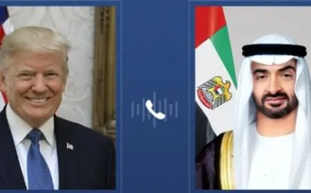 الرئيسان الإماراتي والأمريكي يتبادلان الحديث حول الهجمات الإيرانية هاتفياً عبر وكالة الأنباء الإماراتية