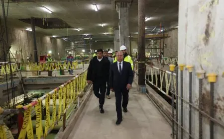 وزير النقل يعاين محطة الملك الصالح ضمن المرحلة الأولى لمشروع الخط الرابع