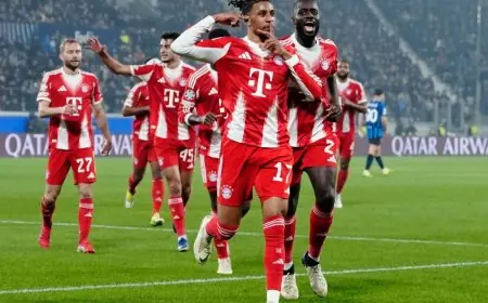 أوليس يتألق ويقود بايرن لاكتساح أتالانتا والاقتراب من ربع نهائي دوري أبطال أوروبا