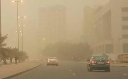 استمرارية انخفاض الرؤية الأفقية اليوم بسبب نشاط الرياح والأتربة حسب توقعات الأرصاد