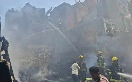 إخماد حريق هائل في مخزن بحي منشأة ناصر بالقاهرة