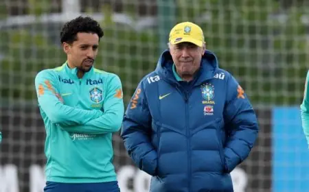 إصابة ماركينيوس قائد باريس سان جيرمان خلال مشاركته مع منتخب البرازيل