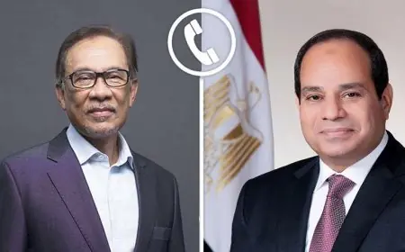 الرئيس السيسي يناقش مستجدات المنطقة في اتصال هاتفي مع رئيس وزراء ماليزيا