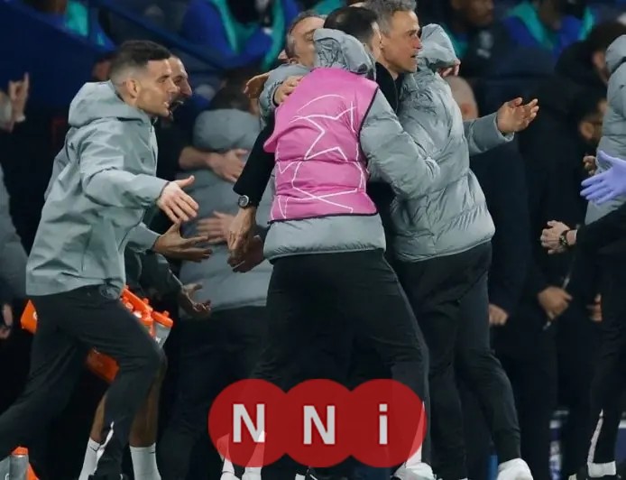 لويس إنريكي يحتفل بانتصار باريس سان جيرمان الكبير على تشيلسي