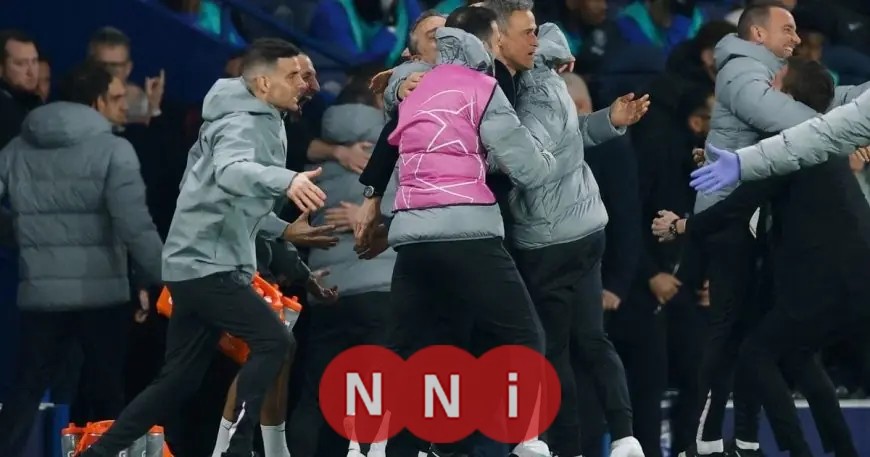 لويس إنريكي يحتفل بانتصار باريس سان جيرمان الكبير على تشيلسي