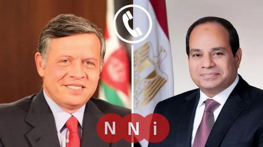 الرئيس السيسي وملك الأردن يناقشان أبرز تطورات القضايا الإقليمية المشتركة