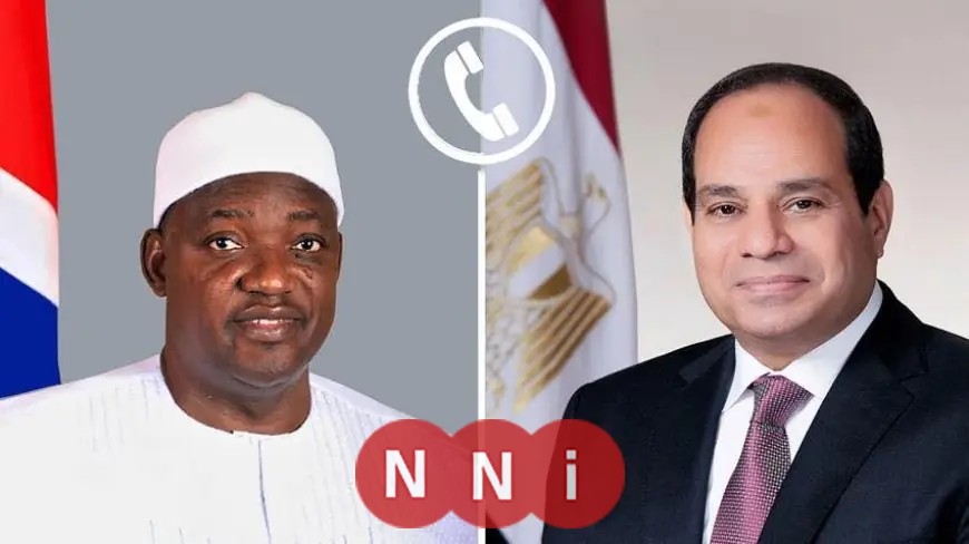 الرئيس السيسي يتباحث مع رئيس جامبيا حول تطورات الأوضاع الإقليمية