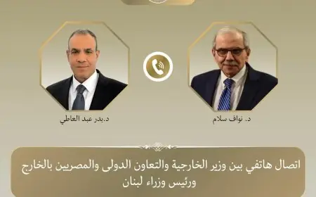 وزير الخارجية يعلن دعم مصر الكامل للبنان في مكالمة مع رئيس الحكومة اللبنانية